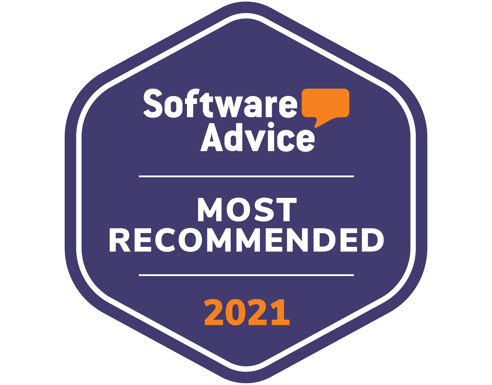 Software Advice Most Recommended 2021 Badge
